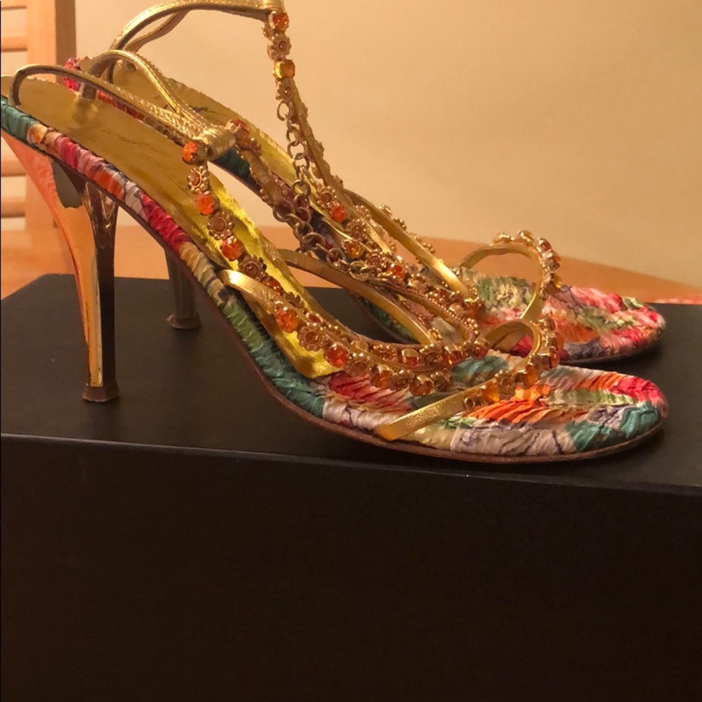 Giuseppe Zanotti gem stone slings